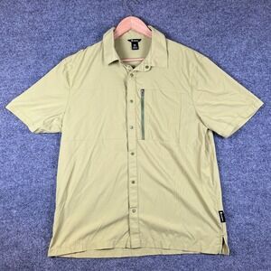 Cotopaxi Sumaco Shirt Mens M Lemongrass Yellow Snap Button Hiking Vented